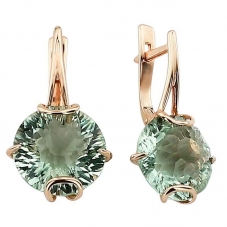 Серьги 1099 Аметист зеленый