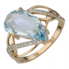 Кольцо 1609 Голубой топаз