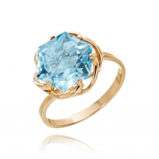 Кольцо 0822 Голубой топаз