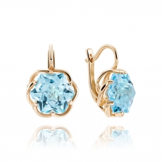 Серьги 0822 Голубой топаз