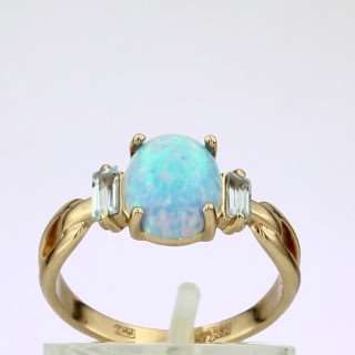 Кольцо. Опал. Арт.976ОгТ из золота 585 пробы