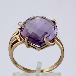 Кольцо. Аметист. Арт.1006А из золота 585 пробы