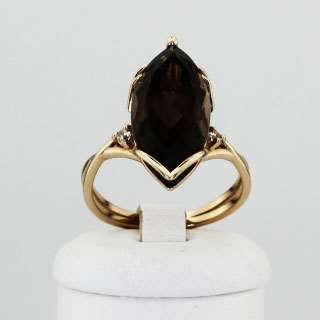 Кольцо. Раухтопаз. Арт.1080РКц из золота 585 пробы