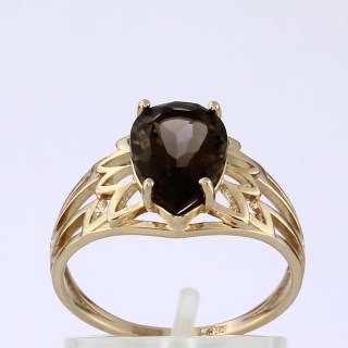 Кольцо. Раухтопаз. Арт.1323Р из золота 585 пробы