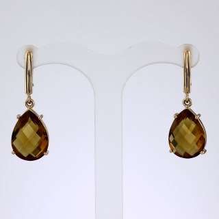 Серьги. Цитрин. Арт.927Ц из золота 585 пробы