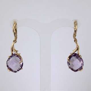Серьги. Аметист. Арт.1006А из золота 585 пробы