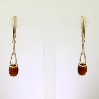 Серьги. Гранат. Арт.1108ГКц из золота 585 пробы