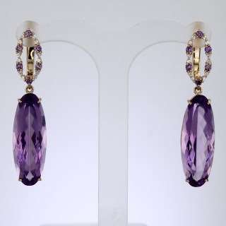 Серьги. Аметист. Арт.1145АКц из золота 585 пробы