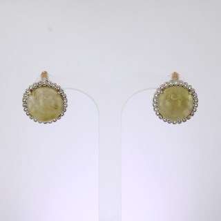 Серьги. Кварц. Арт.1339КввКц из золота 585 пробы