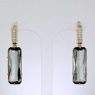 Серьги. Аметист. Арт.1430АзКц из золота 585 пробы