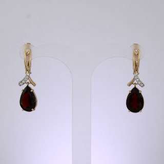 Серьги. Гранат. Арт.1441ГКц из золота 585 пробы